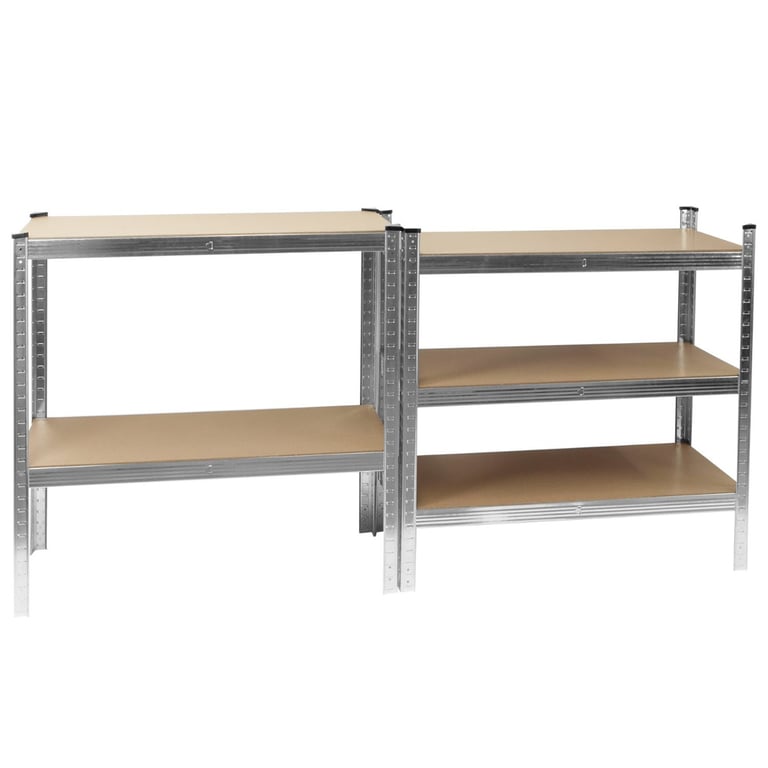 Silver Boltless Garage Shelving Unit - Heavy Duty 5 Tier Rack