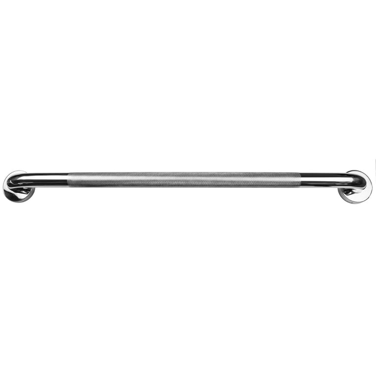 Stainless Steel Grab Bar with Knurled Grip - Bathroom and Home Support Rail