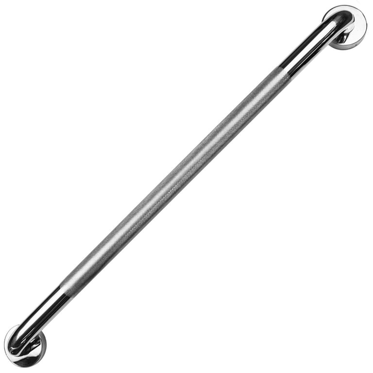 Stainless Steel Grab Bar with Knurled Grip - Bathroom and Home Support Rail