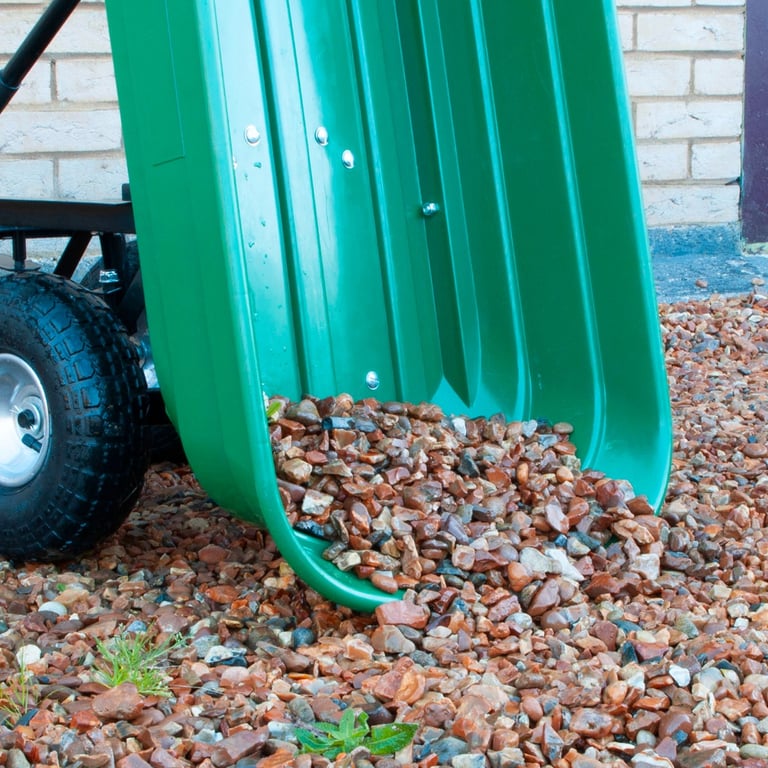 Heavy Duty Garden Dump Trolley - Off-Road Wheels and Steel Chassis