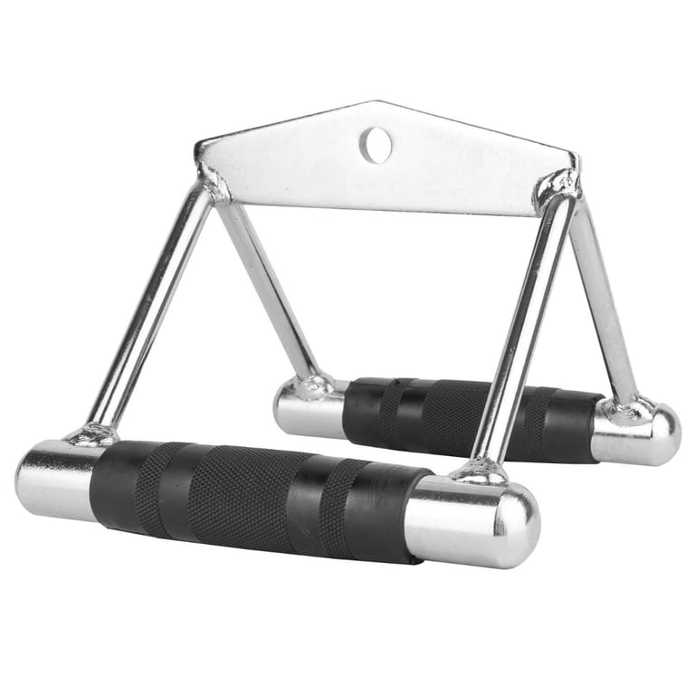 Heavy Duty Grip Row Bar with Rubber Grip - Cable Machine Attachment
