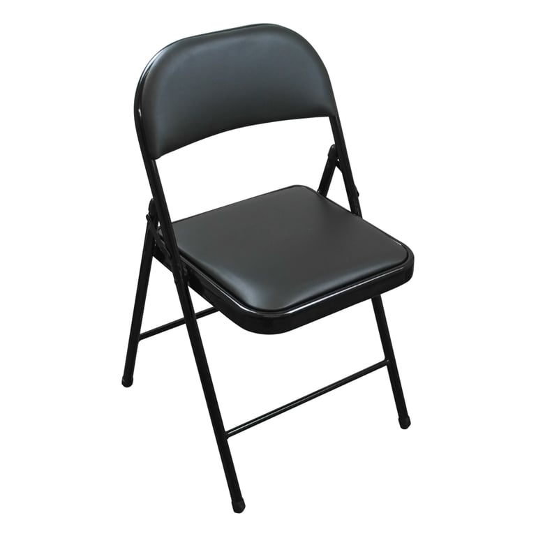 Folding Faux Leather Chair - Durable Event Seating Solution