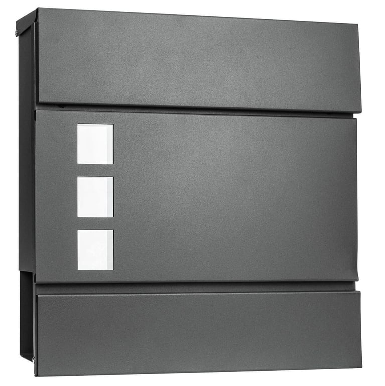 Large Wall Mounted Mailbox - Secure and Spacious Square Design