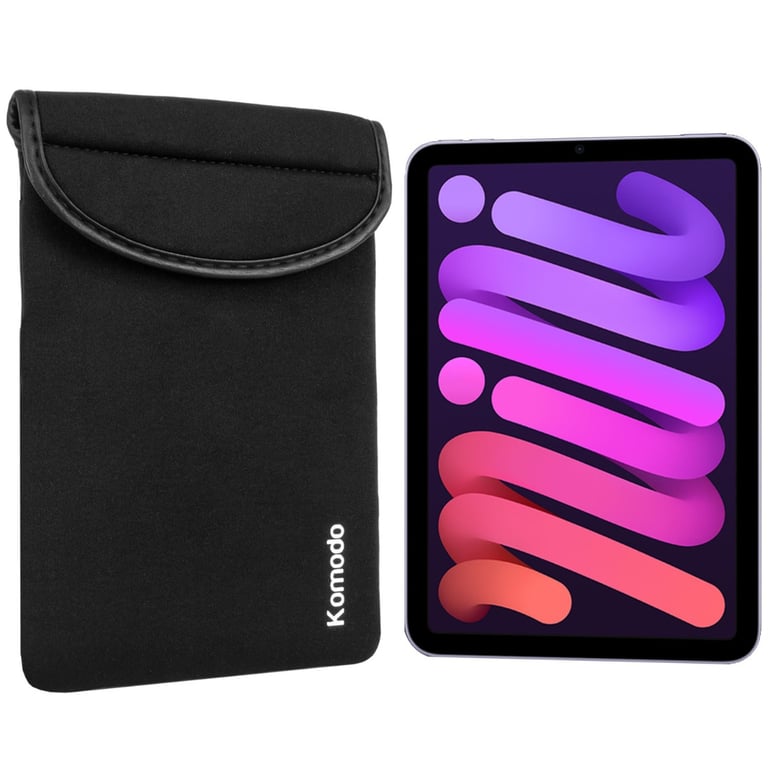 Komodo Universal Tablet Case - Soft Neoprene Protection with Velcro Fastening Tab