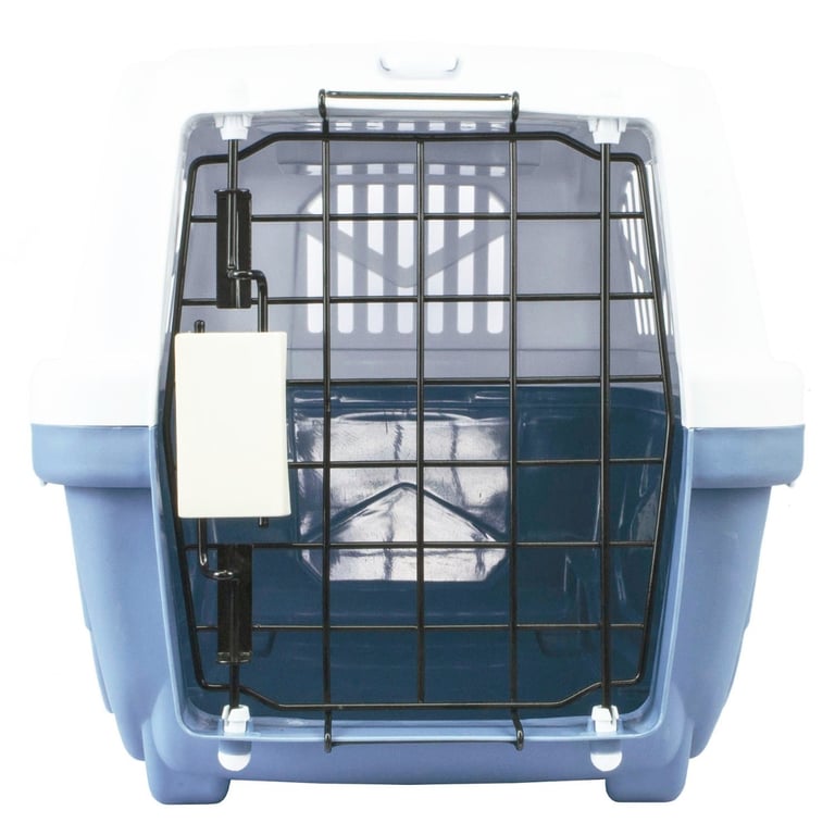 Hard Blue Small Vented Pet Carrier - Durable and Easy to Clean