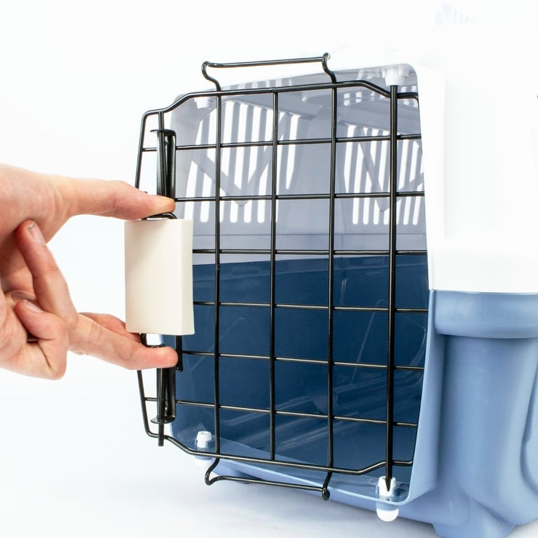 Hard Blue Small Vented Pet Carrier - Durable and Easy to Clean