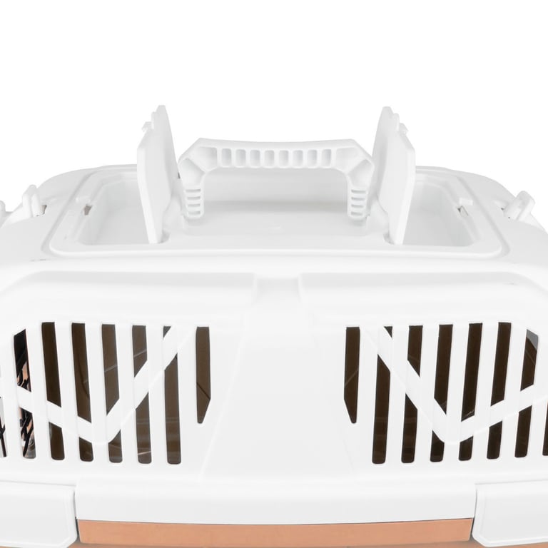 Large Brown Vented Pet Carrier - Durable and Easy Travel Solution
