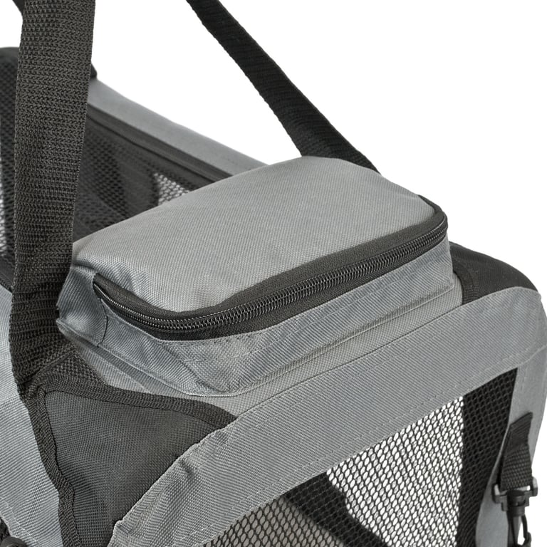 Soft Grey X-Large Travel Pet Carrier - Foldable & Collapsible Design