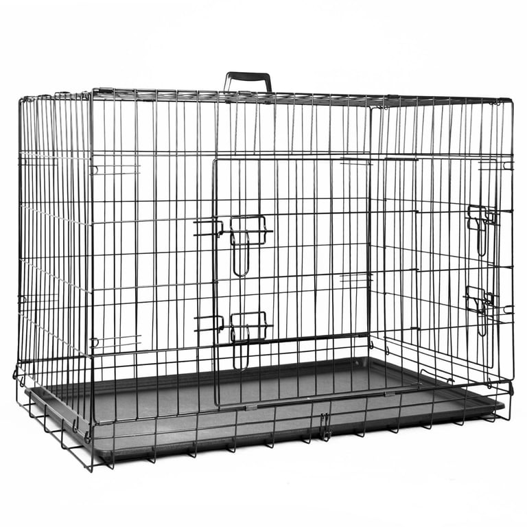 Pet Crate - 36 Inch Large Metal Dog Crate with Easy Access and Travel Portability