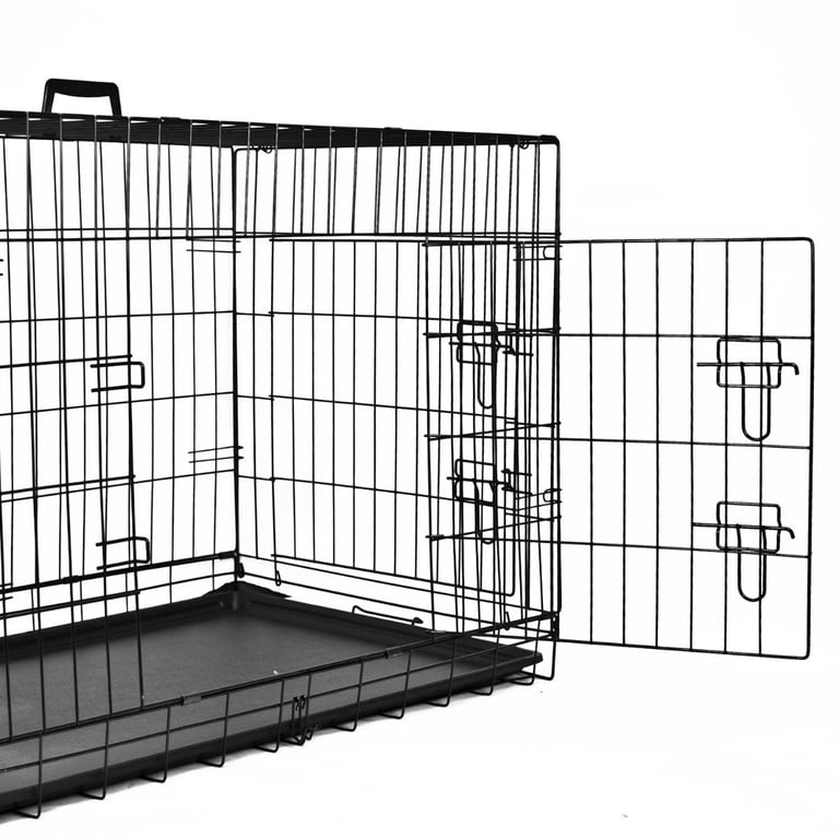 Pet Crate - 36 Inch Large Metal Dog Crate with Easy Access and Travel Portability
