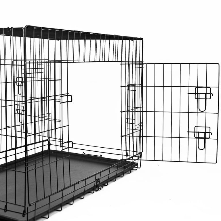Pet Crate - 36 Inch Large Metal Dog Crate with Easy Access and Travel Portability