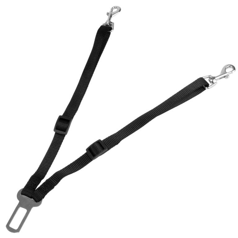 Twin Car Seat Belt Dog Harness - Adjustable & Secure Safety System for Two Pets