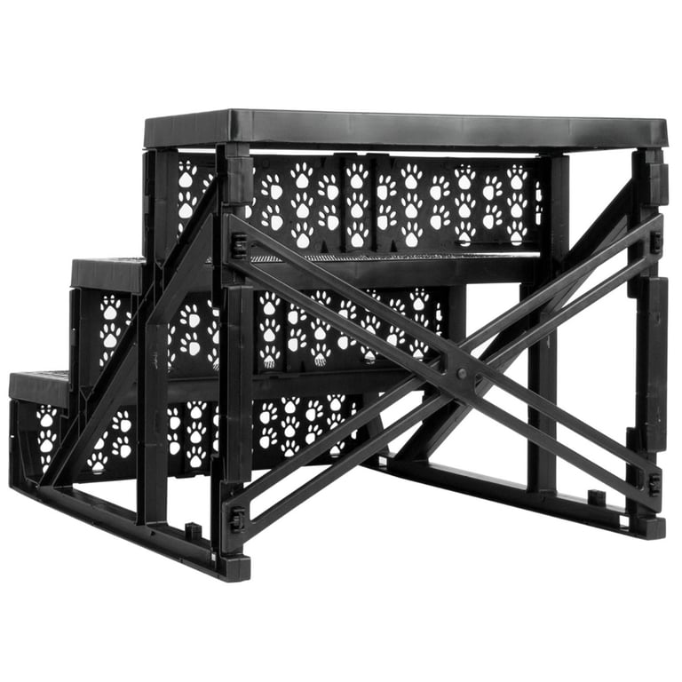Fleece Covered Pet Stairs for Easy Sofa and Bed Access