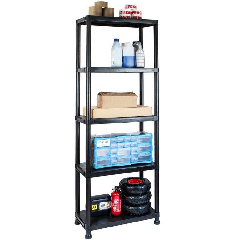 5 Tier Garage Shelves - Easy Assembly, Multi-Level Storage Solution