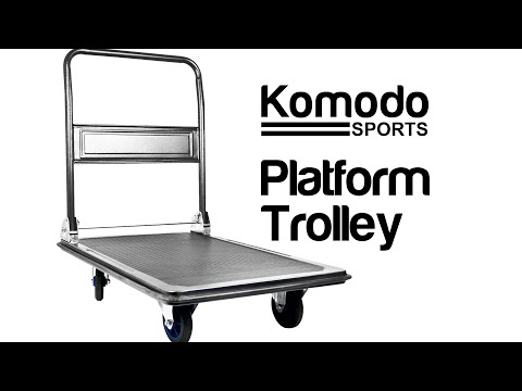 300kg Heavy Duty Platform Trolley with Anti-Puncture Wheels and Non-Slip Surface