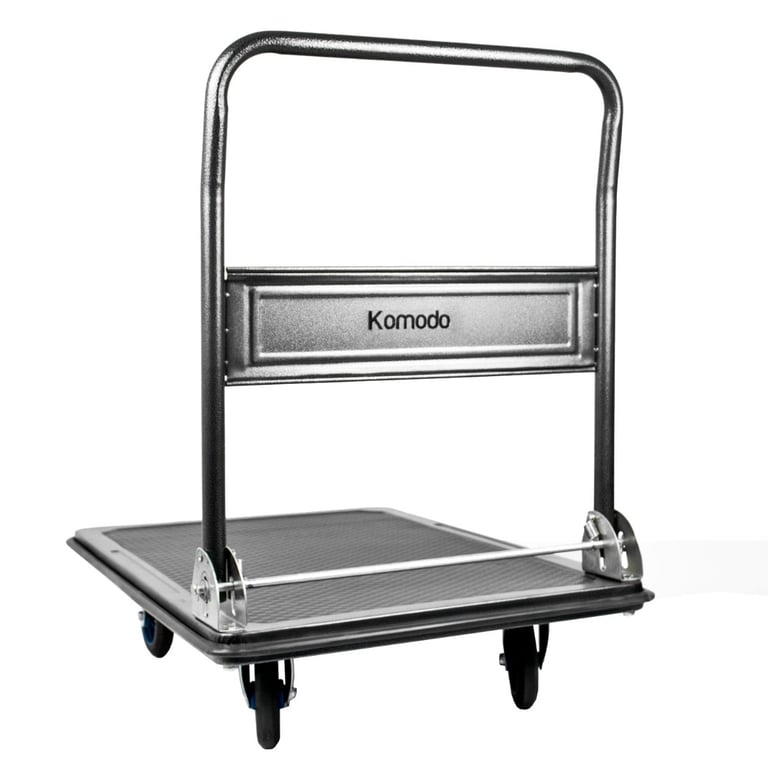 300kg Heavy Duty Platform Trolley with Anti-Puncture Wheels and Non-Slip Surface