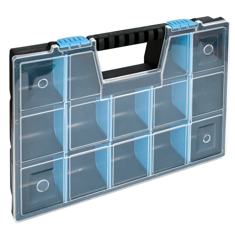 DIY Storage Organiser Case - Large, 12 Compartments & Removable Dividers