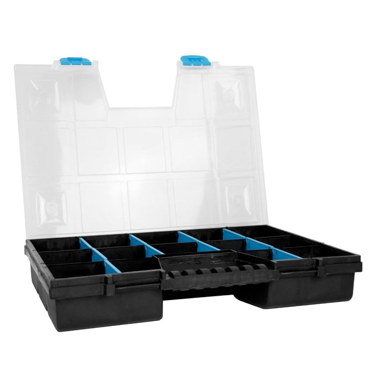 DIY Storage Organiser Case - Large, 12 Compartments & Removable Dividers