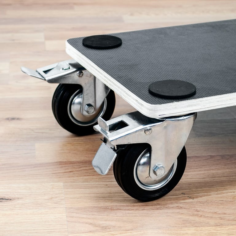4 Wheel Transport Roller - Heavy Duty Furniture Moving Dolly with Anti-Slip Swivel Wheels and 150kg Capacity