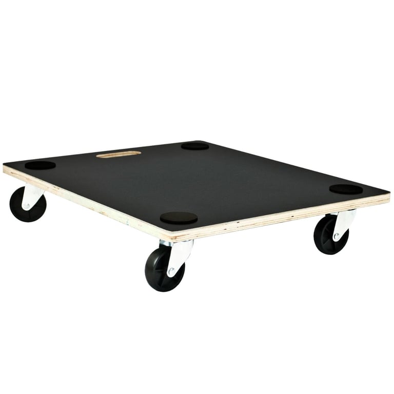 Large 4 Wheel Wooden Dolly Trolley for Heavy Item Transport