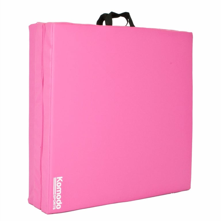 Komodo Tri Fold Yoga and Pilates Mat - Pink, Thick and Portable Exercise Mat for Home