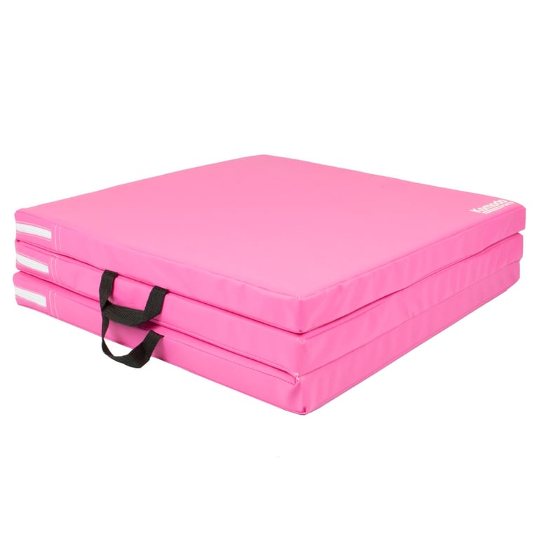 Komodo Tri Fold Yoga and Pilates Mat - Pink, Thick and Portable Exercise Mat for Home