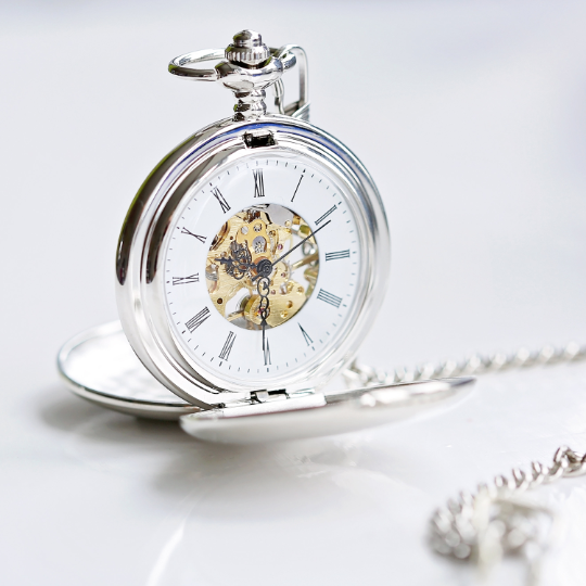 Personalised Mechanical Skeleton Pocket Watch - Engraved Timepiece Gift
