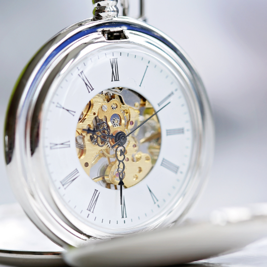 Own Handwriting Dual Opening Mechanical Pocket Watch - Personalized Skeleton Timepiece