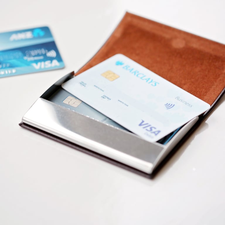 Polished Stainless Steel Engraved Business Card Holder - Personalised, Magnetic & Vegan-Friendly