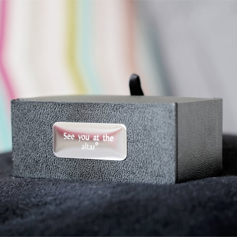 Personalised Secret Message Engraved Stainless Steel Cufflinks - Unique Mens Gift