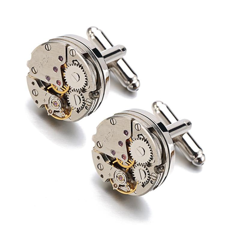 Personalised Stainless Steel Mechanical Gear Movement Cufflinks