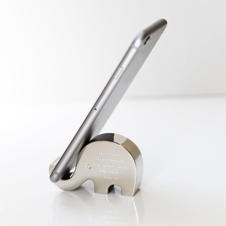 Stampy The Elephant Personalised Stainless Steel Phone Holder