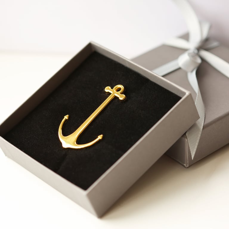 Personalised Book Anchor - Gold & Rose Gold Book Holder with Gift Box