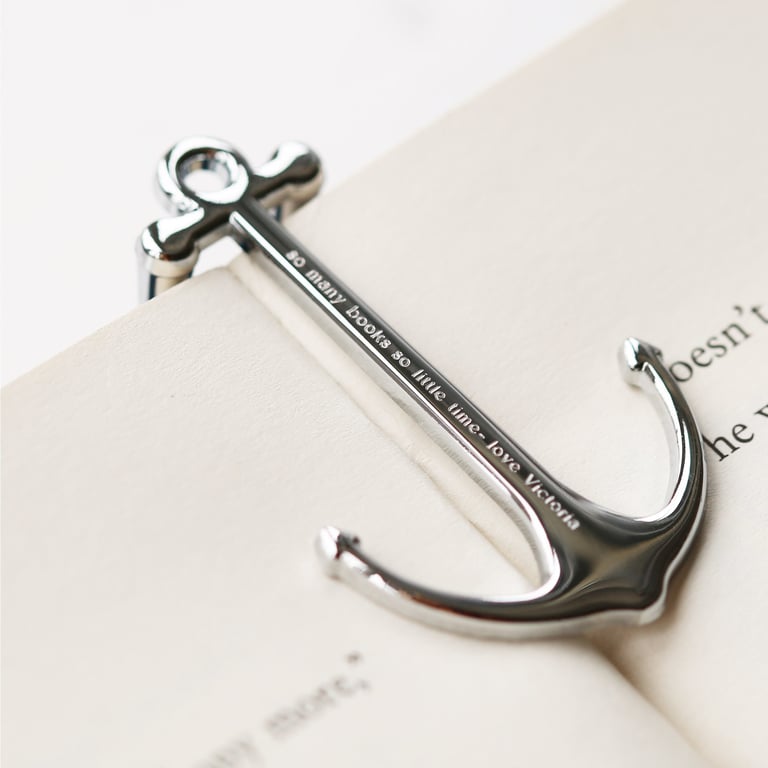 Personalised Metal Book Anchor - Comfortable Reading Stand in Gift Box