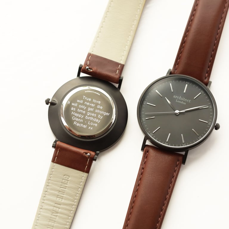 Architect Contactless Payment Watch - Minimalist Design with Walnut Strap and Cashback Rewards