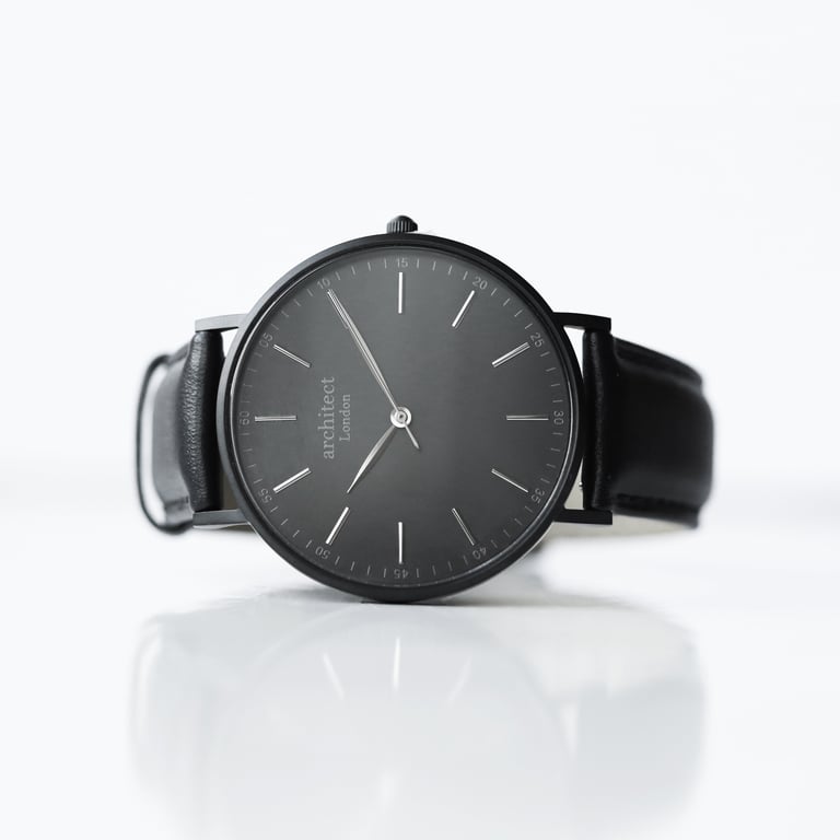 Personalised Modern Font Engraving Men s Minimalist Quartz Watch