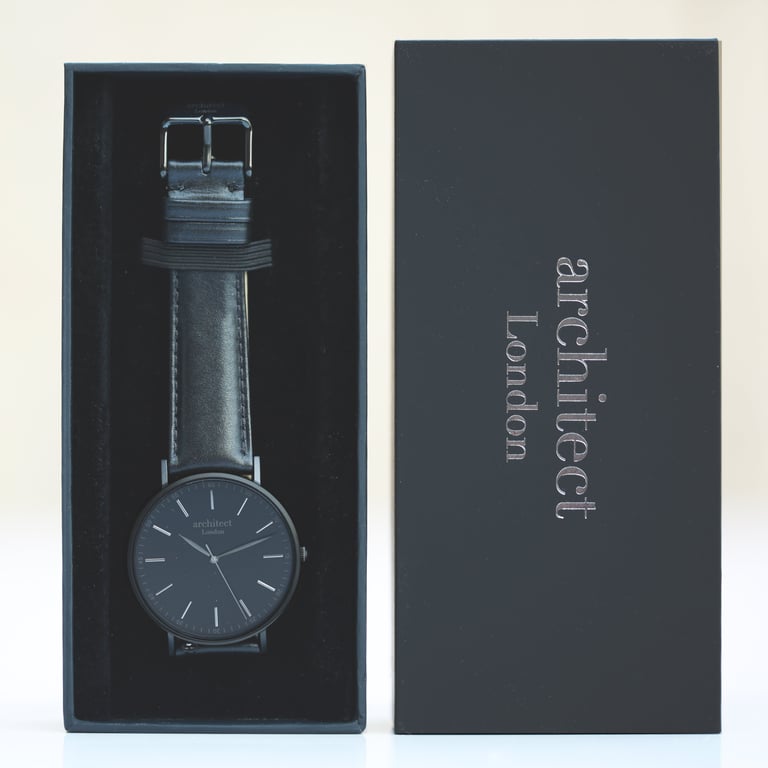 Personalised Modern Font Engraving Men s Minimalist Quartz Watch
