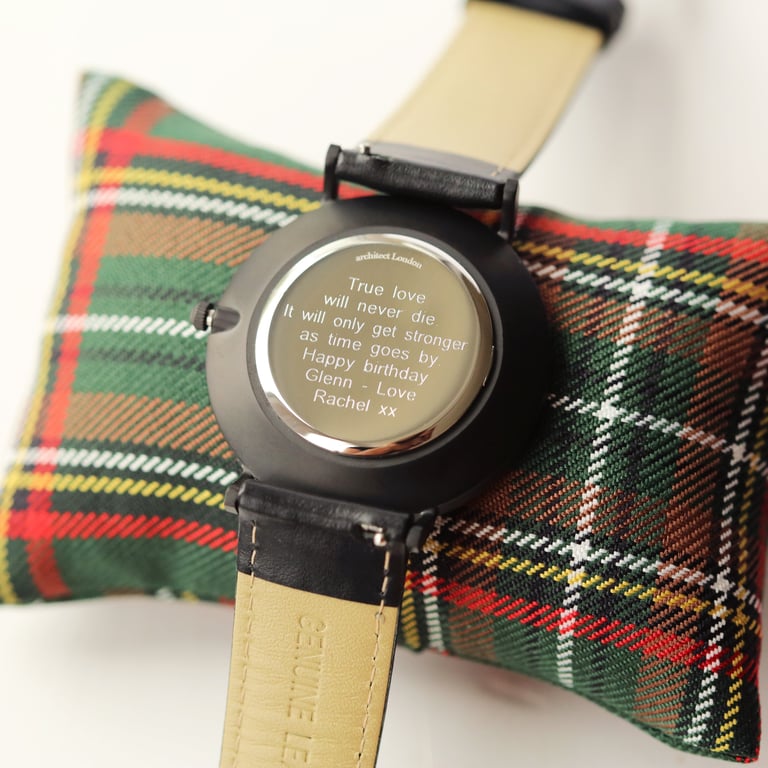 Personalised Modern Font Engraving Men s Minimalist Quartz Watch
