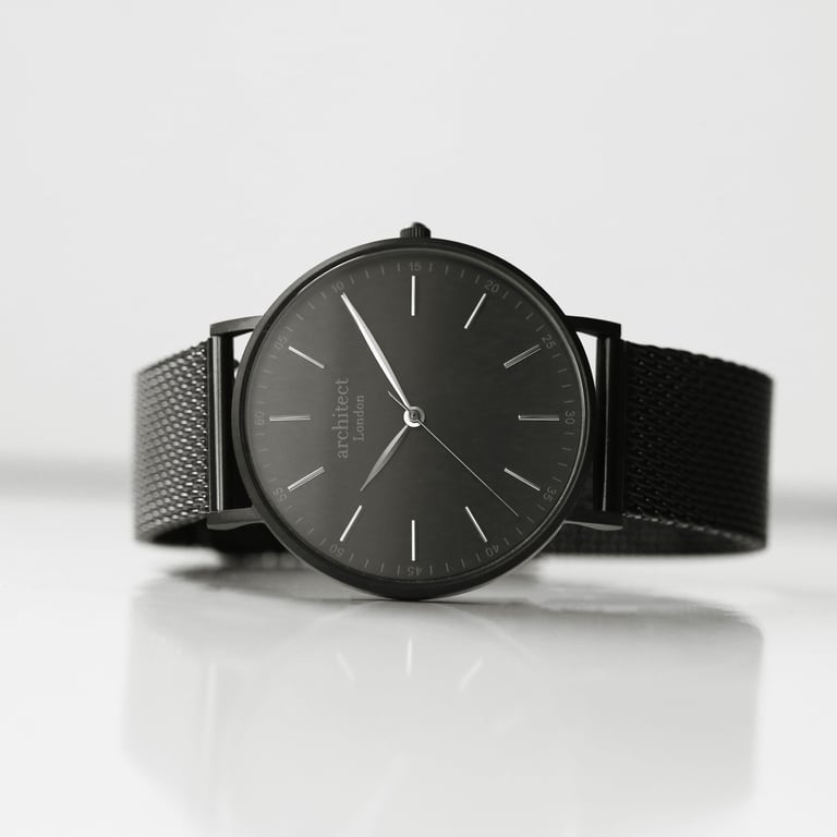 Stainless Steel Modern Font Engraving Watch - Personalised Minimalist Timepiece