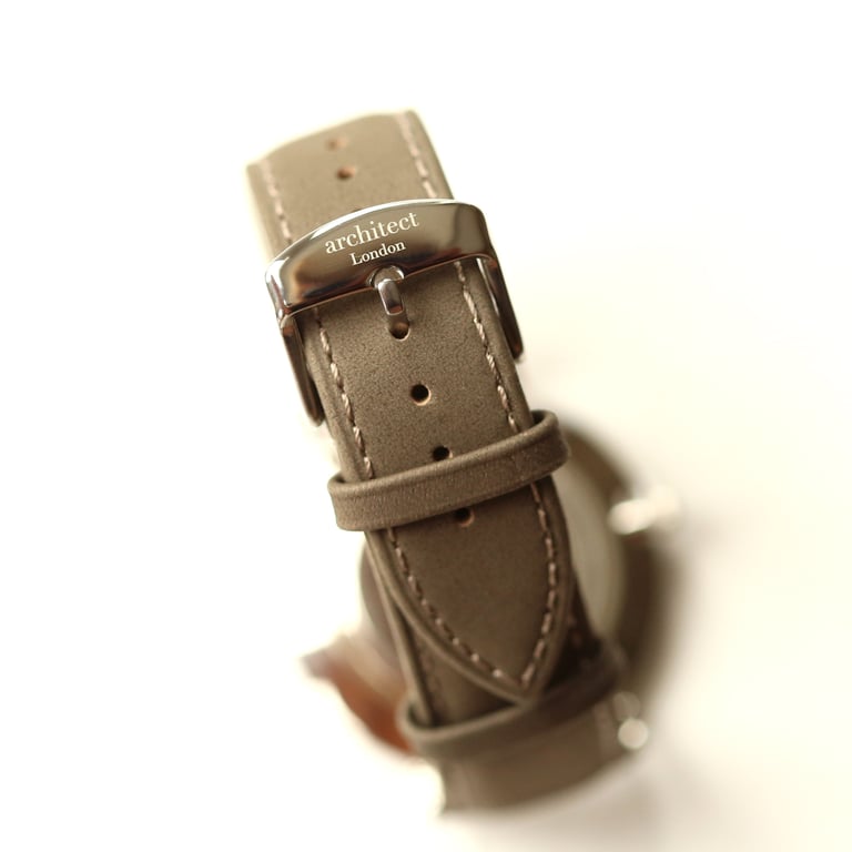 Architect Zephyr Modern Font Engraved Watch - Urban Grey Strap