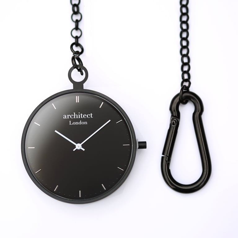 Modern Pocket Watch - Handwriting Engraving on Sapphire Glass Swiss Movement Watch