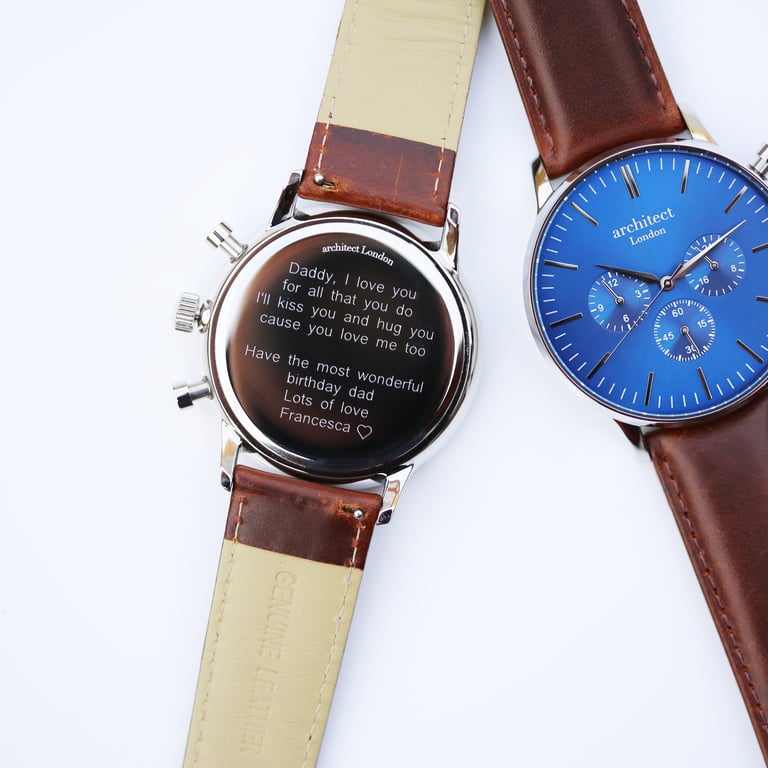 Personalized Architect Motivator Watch - Engraved Men s Chronograph Luxury Timepiece