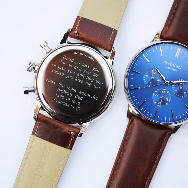 Personalized Architect Motivator Watch - Engraved Men s Chronograph Luxury Timepiece