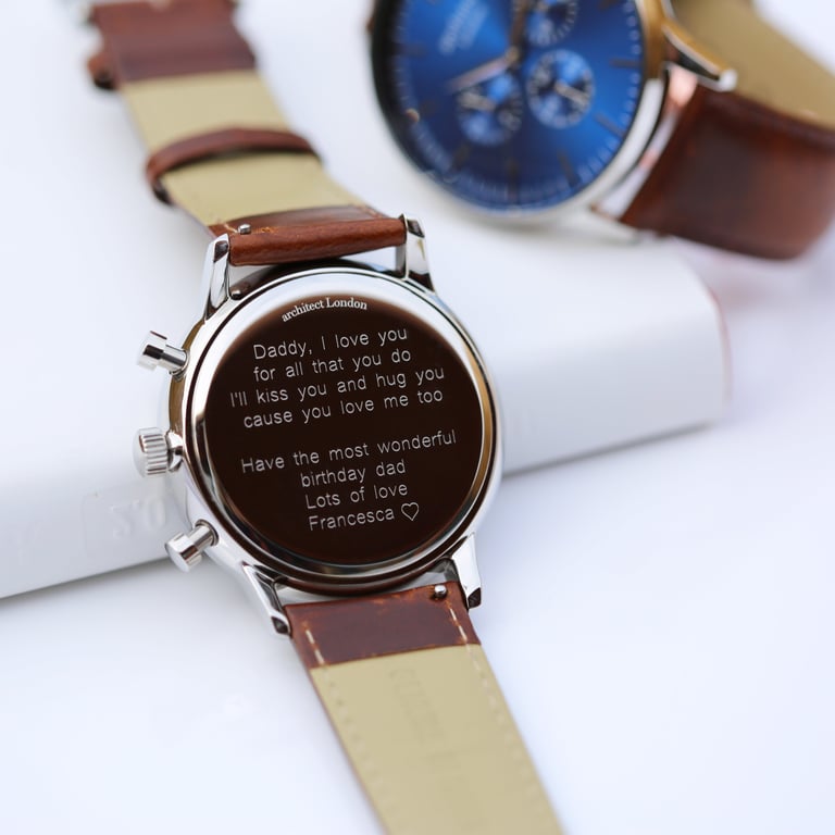 Personalized Architect Motivator Watch - Engraved Men s Chronograph Luxury Timepiece