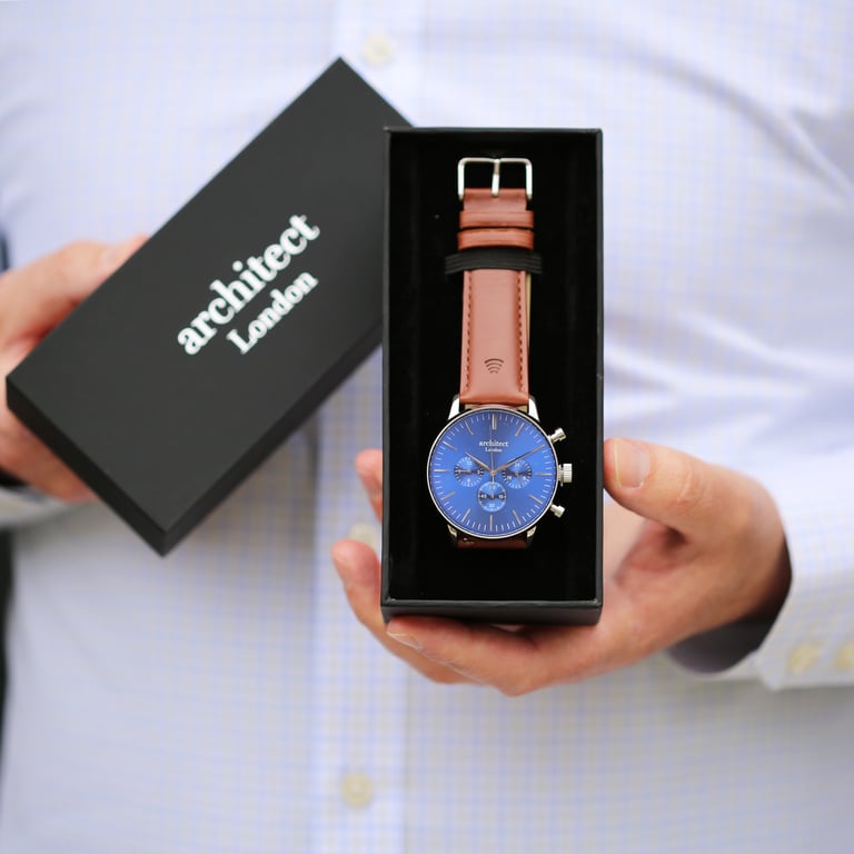 Architect Contactless Payment Watch - Men s Blue with Cashback & Multiple Card Management