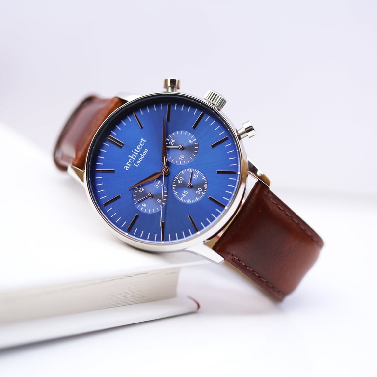 Personalized Architect Motivator Luxury Chronograph Watch - Handwritten Engraving