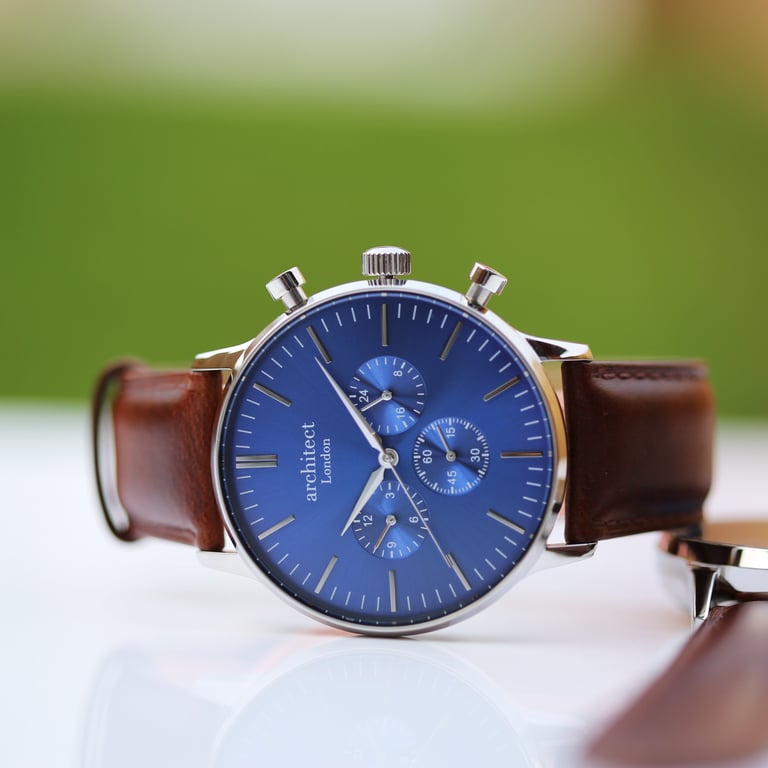 Personalized Architect Motivator Luxury Chronograph Watch - Handwritten Engraving