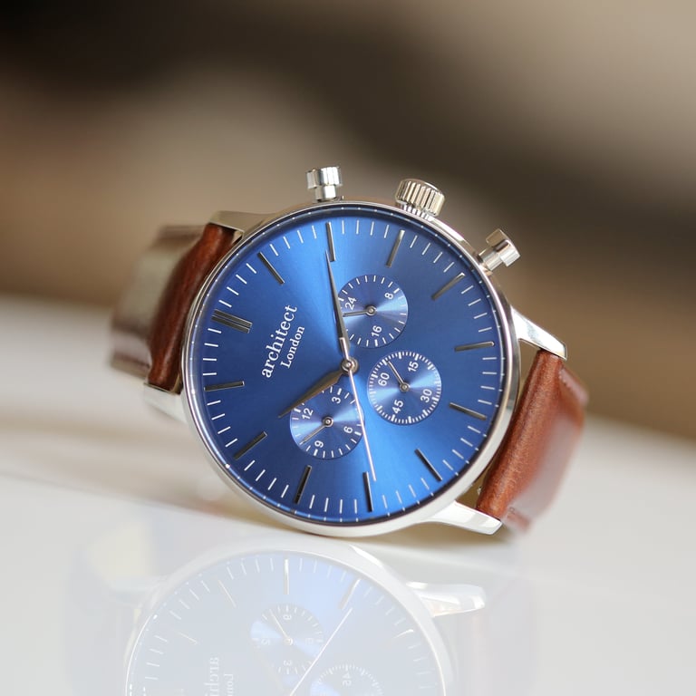 Personalized Architect Motivator Luxury Chronograph Watch - Handwritten Engraving