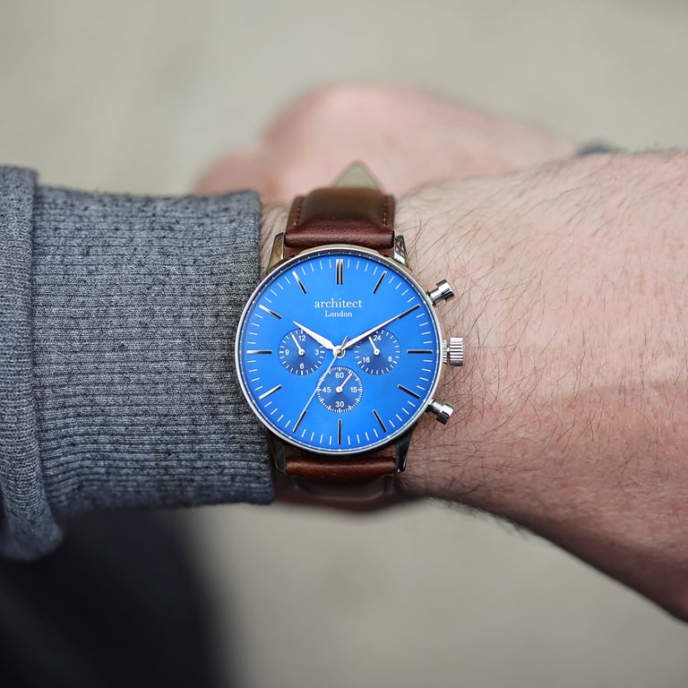 Personalized Architect Motivator Luxury Chronograph Watch - Handwritten Engraving