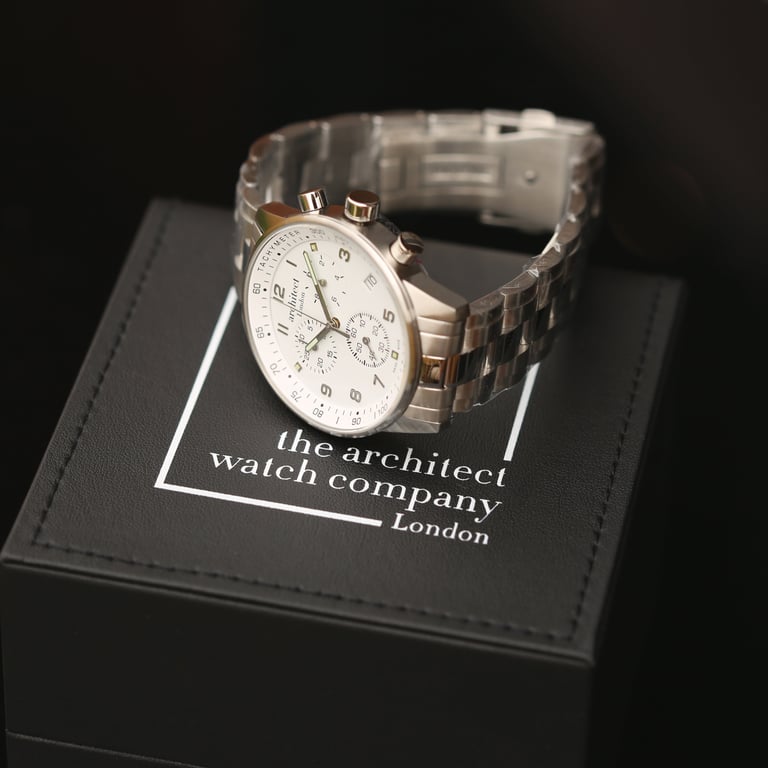 Swiss Made Architect Endeavour Engraved Chronograph Watch